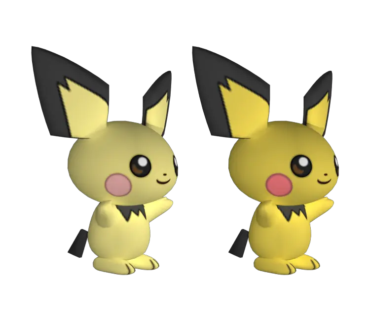  Pichu Free 3d Model Pokemon Pichu 3d Model Png Pichu Transparent