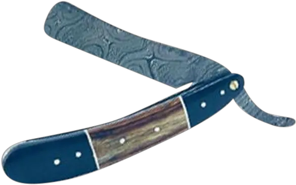  Damascus Straight Razor Steel Blade And Horn Wood Handles In 7 Different Styles Belt Png Straight Razor Png