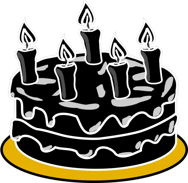  Cake Png Black Clipart