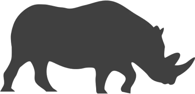  Black Rhino Endangered Black And White Rhino Png Rhino Png