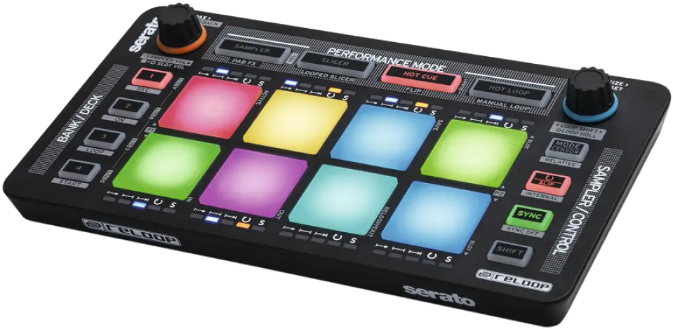  Reloop Neon Usb Pad Controller For Serato Dj Drum Pad Dj Png Neon Icon Vinyl