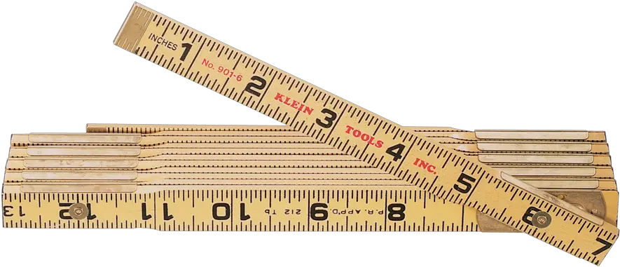  Wood Folding Rule Outside Reading 9016 Klein Tools Folding Wooden Tape Measure Png Ruler Transparent Background