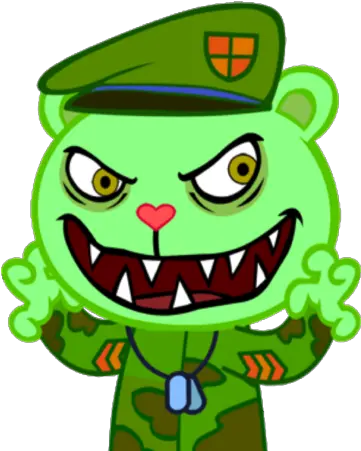  Evil Flippy Cozyforest Wiki Fandom Happy Tree Friends Double Whammy Png Evil Mouth Png