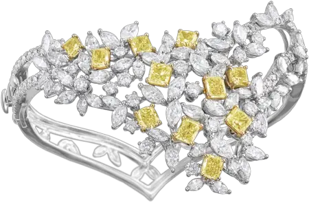  Fancy Yellow Bangle Larry Jewelry Diamond Png Yellow Diamond Png