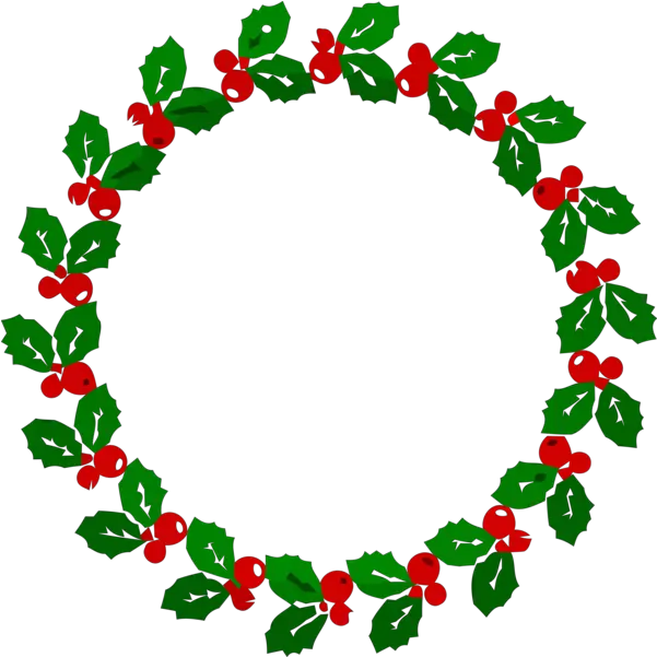  Christmas Holly Leaf Plant For Border Holly Wreath Clip Art Png Holly Leaves Png