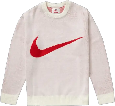  Supreme Nike Swoosh Sweater White Supreme X Nike Swoosh Sweater Png White Swoosh Png