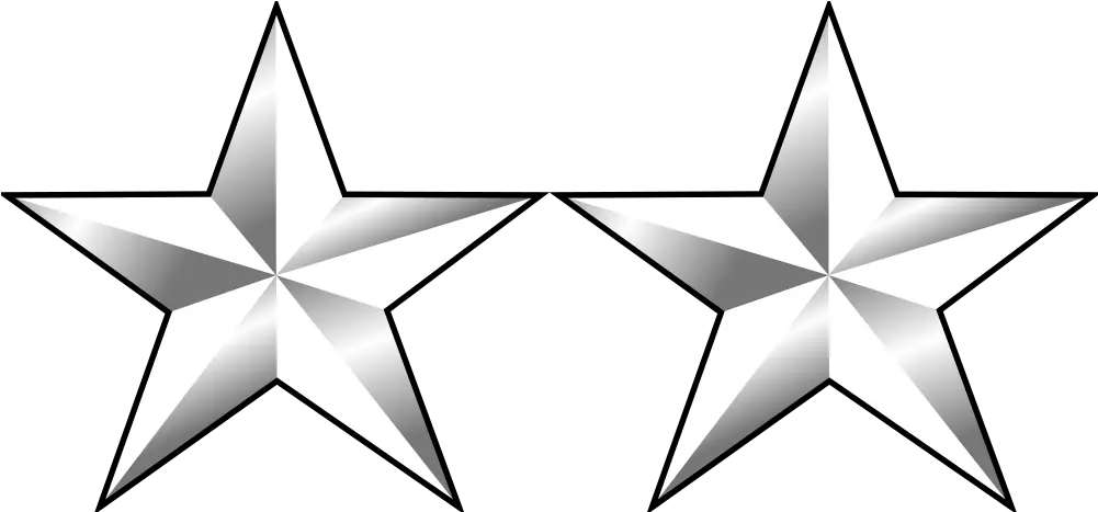  General Stars Clipart Best 2 Star General Rank Png Military Rank General Icon Png