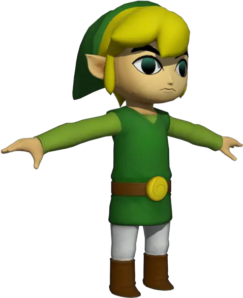  Wii U Toon Link T Pose Png Toon Link Transparent