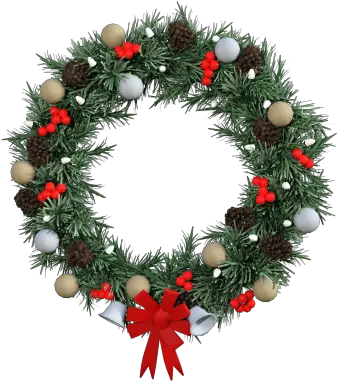  Leaves Wreath Frame Borderleaves Borderpng Real Christmas Wreath Png Holiday Border Png