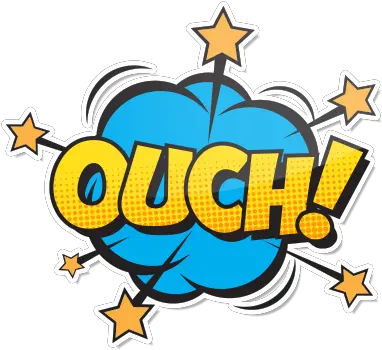  Download Comic Words Messages Sticker Big Png Ouch Png