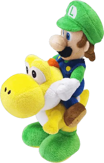  Luigi Riding Yoshi Plush Luigi Riding Yoshi Plush Png Luigi Plush Png