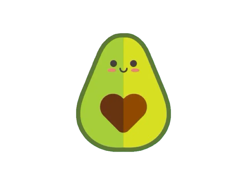  Download Hd Transparent Avocado Kawaii Transparent Background Cartoon Avocado Png Avocado Transparent Background