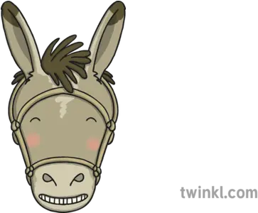  Mask Donkey Illustration Twinkl Cartoon Png Donkey Png