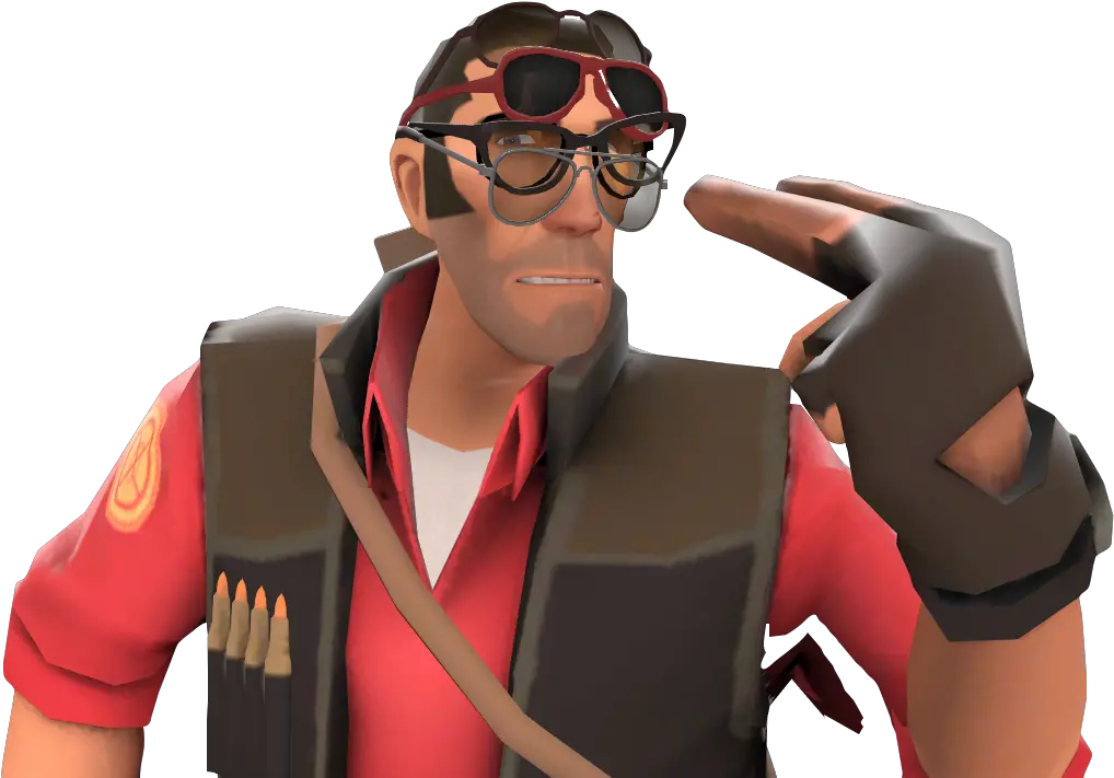  Since Valve Is Fixing A Few Hats Wearing Glasses Over Tf2 Sniper Glasses Png Sunglass Icon Atlanta