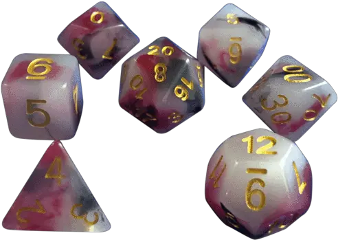  Swirl Dnd Dice Black White And Red Dice Png Dnd Dice Png