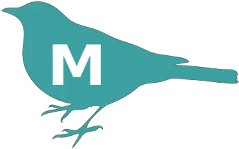  Teal Bird M Initial Png Svg Clip Art For Web Download Red Bird Clipart Initial Icon