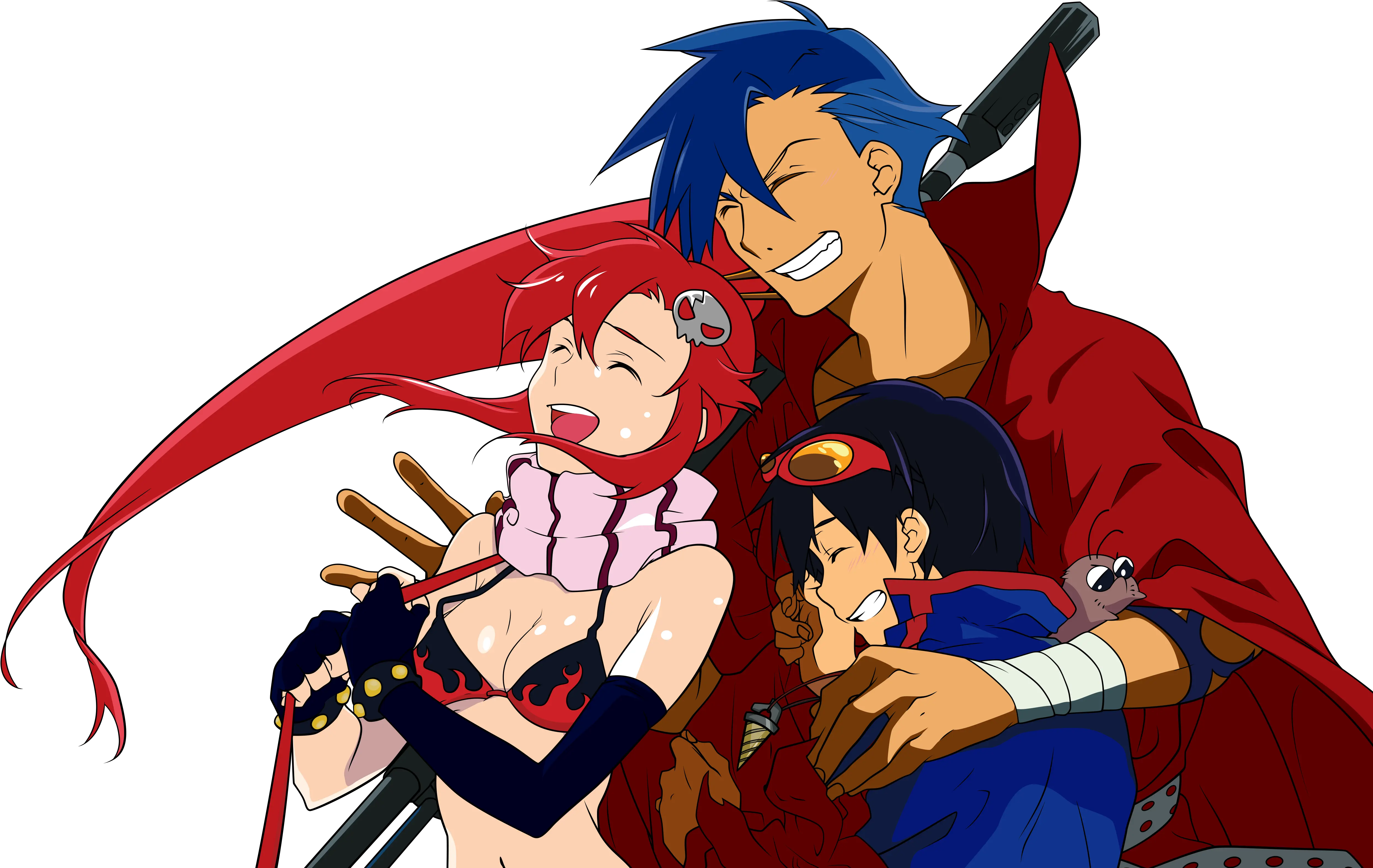  Tengen Toppa Gurren Lagann 4k Ultra Hd Wallpaper Kamina Y Yoko Png Gurren Lagann Png