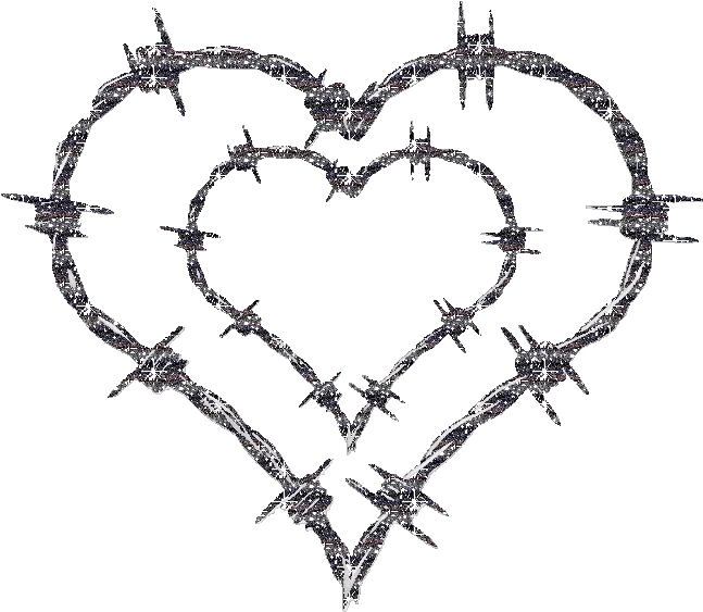  Barbwire Barbwireheart Glitteredit Goth Gothic Oktouse Barbed Wire Heart Png Barbwire Png