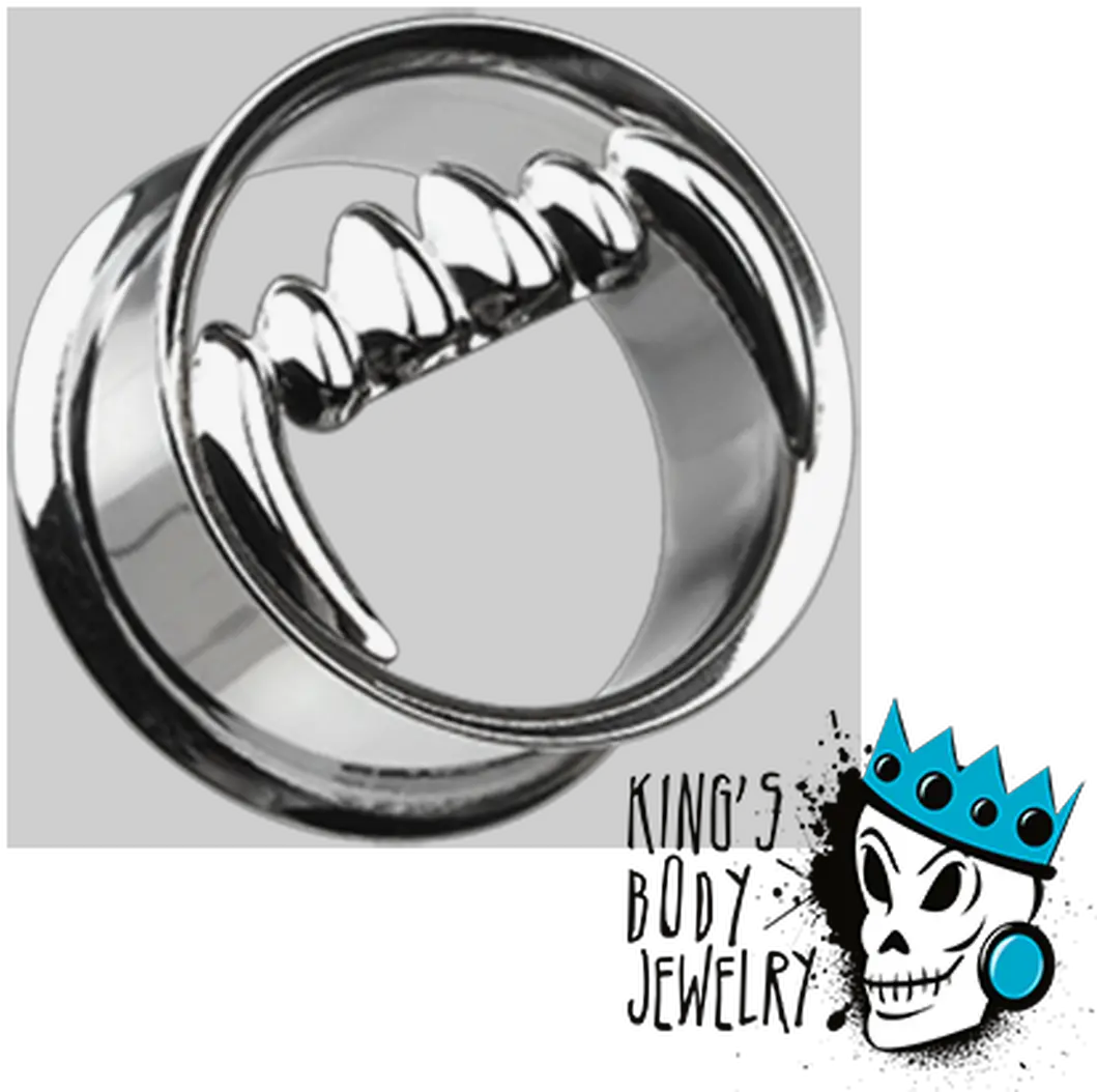  Vampire Fang Plugs 2 Gauge 1 Inch Kings Body Jewelry Png Vampire Fangs Png