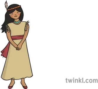  Pocahontas Illustration Twinkl Cartoon Png Pocahontas Png
