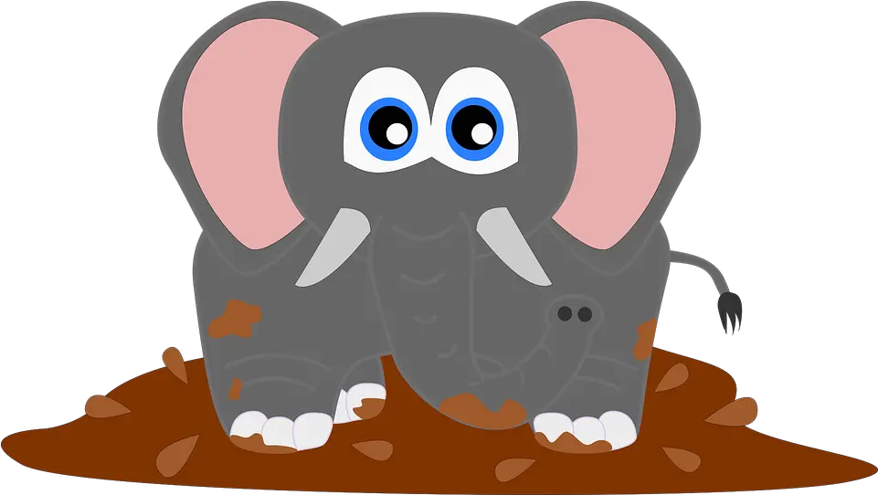  Elephant Alegre Puddle Free Vector Graphic On Pixabay Dibujo De Elefante En Lodo Png Puddle Png