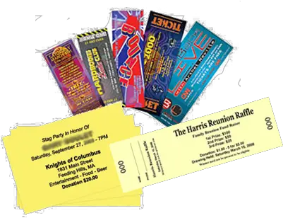  Event Ticket Printing Png Raffle Tickets