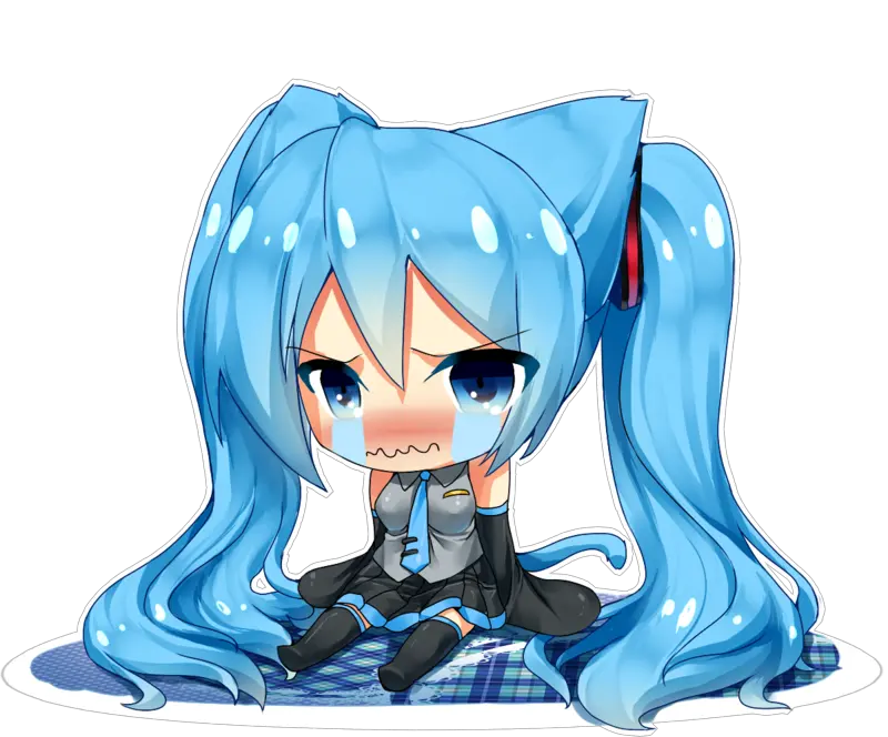  Girl Crying Png Sad Chibi Hatsune Miku Miku Transparent