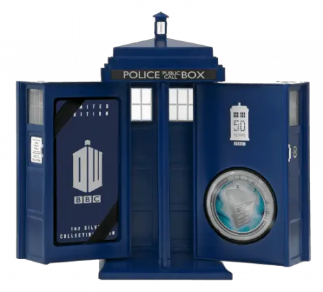  New Zealand Mint Doctor Who Coin Tardis Doctor Who 50th Anniversary Png Tardis Transparent Background