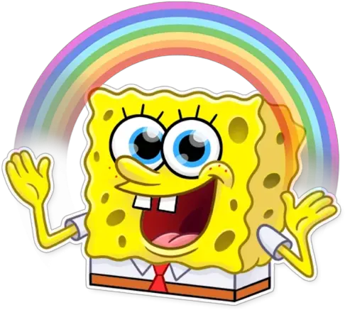  Bob Esponja Stickers De Bob Esponja Png Arcoiris Png