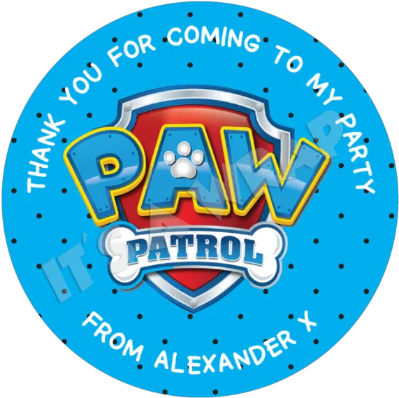  Paw Patrol Logo Sweet Cone Stickers Paw Patrol Png Paw Patrol Logo Png