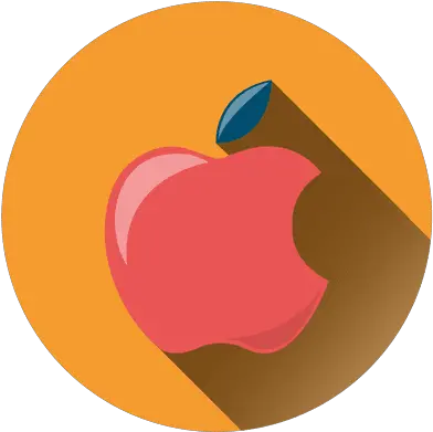  Apple Drop Shadow Circle Icon Mcintosh Png Apple Logo Vector