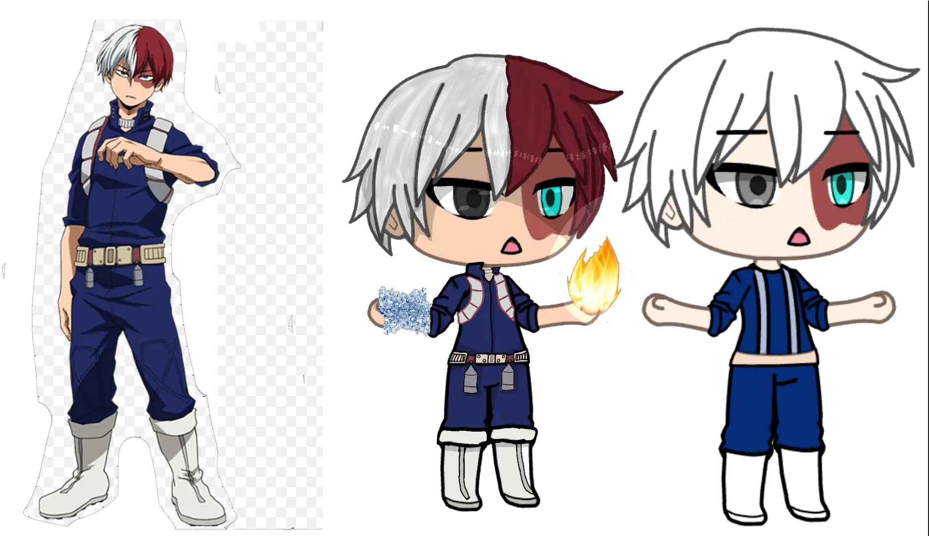  Speed Edits Vids Art Todobroki Showtoe Todoroki Momo Yaoyorozu Gacha Life Png Todoroki Transparent