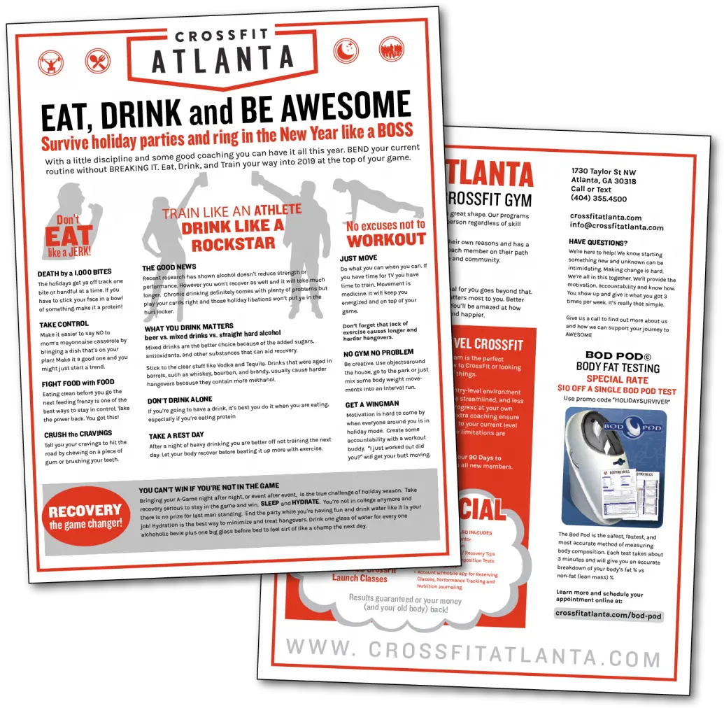  Social Event Survival Guide Crossfit Atlanta Poster Png Body Fat Icon