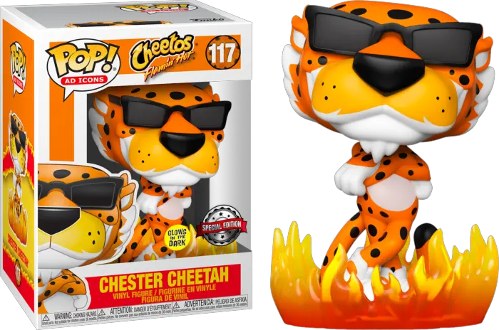  Funko In Stock U2013 Tagged Icon U2013 Prolectables Funko Pop Chester Cheetos Glow In The Dark Png Flaming Icon