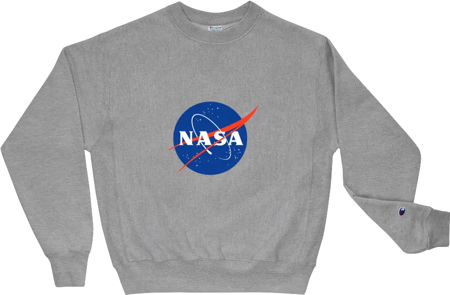  Download Unisex Champion Nasa Logo Print Crew Neck Nasa Png Nasa Logo Transparent Background