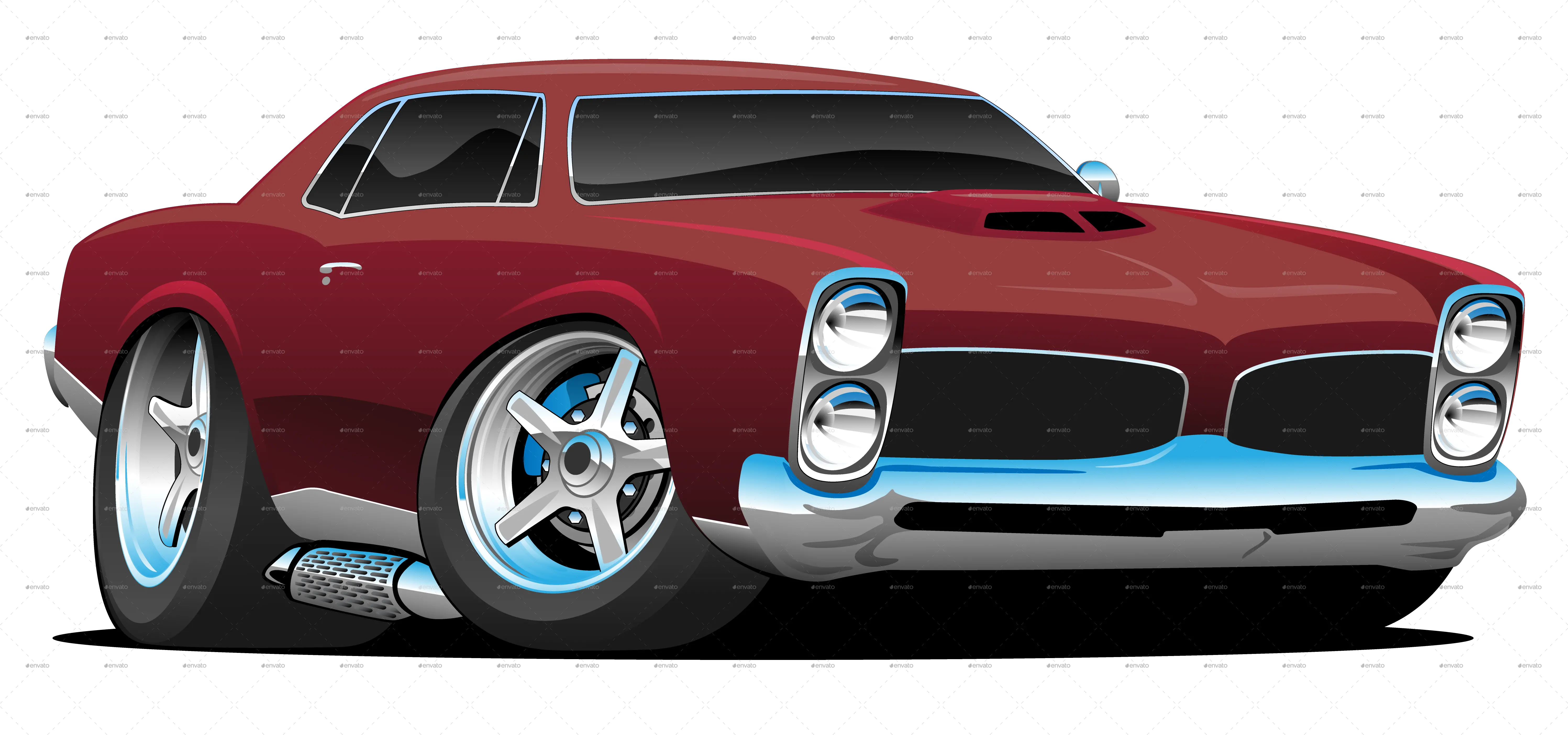  Cadillac Vector Muscle Car Front Png