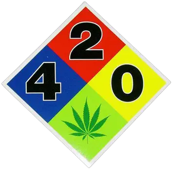  420 Hazard Sign Sticker Weed Png Hazard Icon