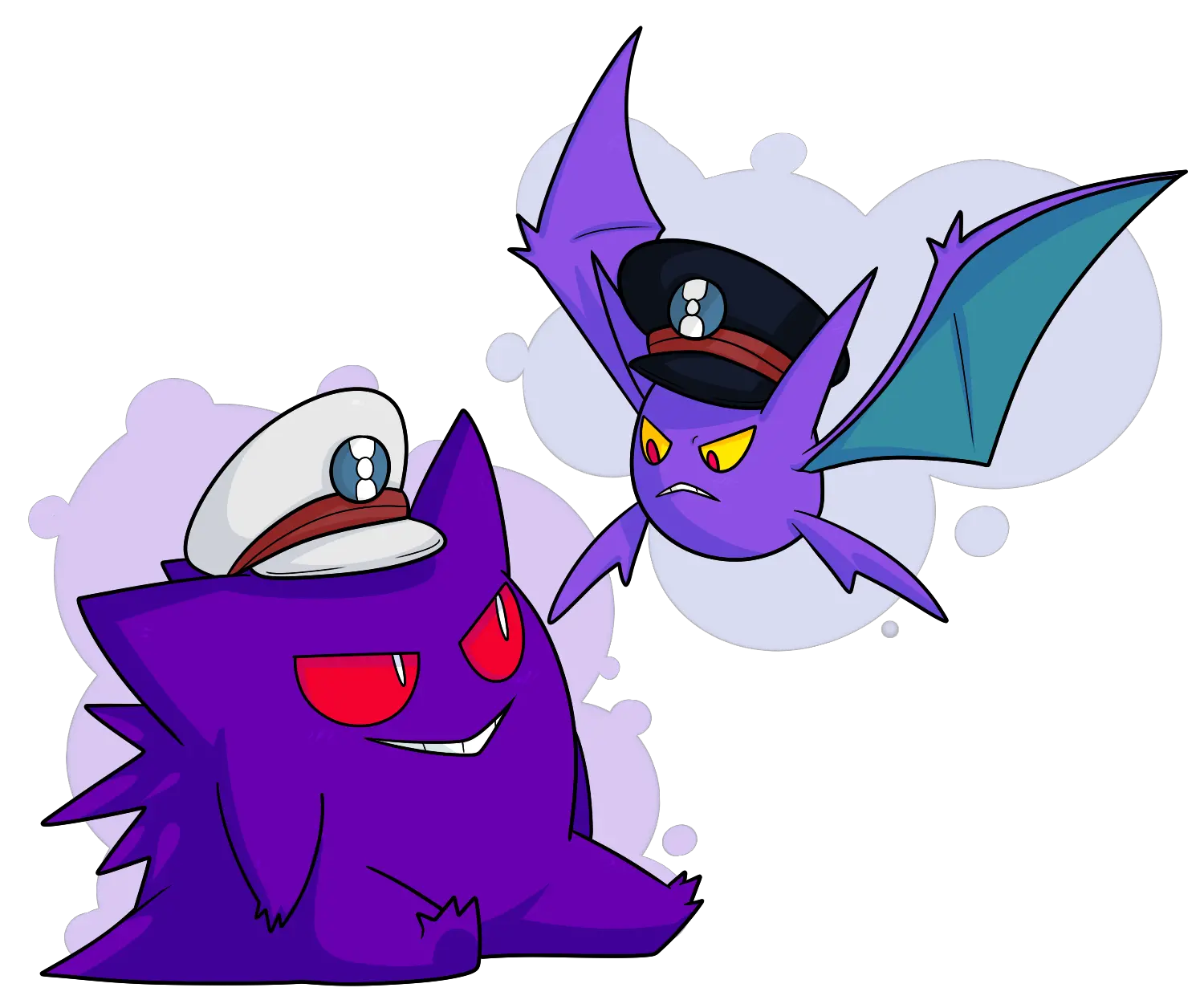  Gengar And Crobat Pokemon Crobat And Gengar Full Size Crobat And Gengar Png Gengar Png