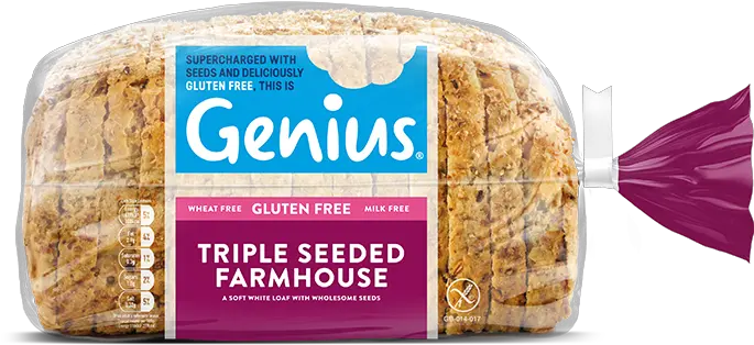  Download Triple Seeded Farmhouse 535g Genius Gluten Free Genius Spicy Fruit Loaf Png Bread Slice Png