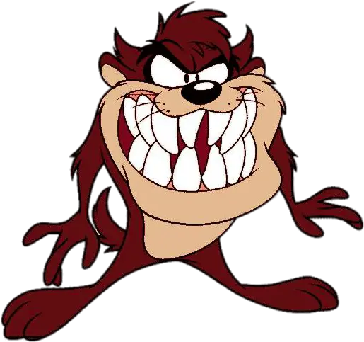  Taz The Tazmanian Devil Showing Teeth Tasmanian Devil Looney Tunes Png Devil Transparent