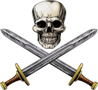  Pirates Irc Game Map Swords Crossing A Skull Png Sword Pearl Icon