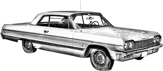  1964 Chevrolet Impala Car Illustration Baby Onesie Impala 64 Line Art Png Icon Thriftmaster