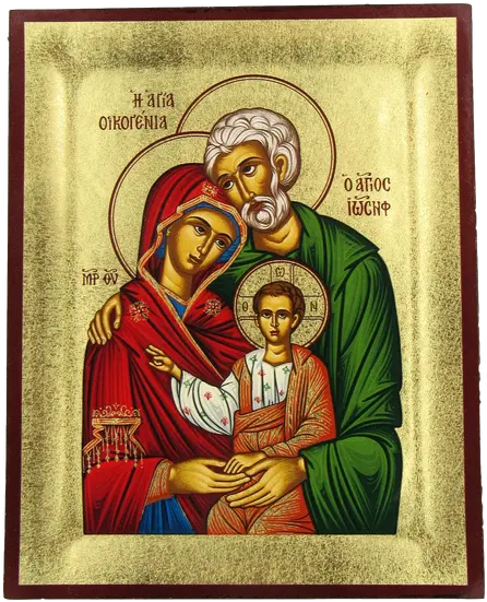  Hand Painted Icon Available In Madonna U0026 Child And Holy Family Style Sizes 7 X 9 6 Icono Familia De Nazaret Png Last Supper Icon Orthodox