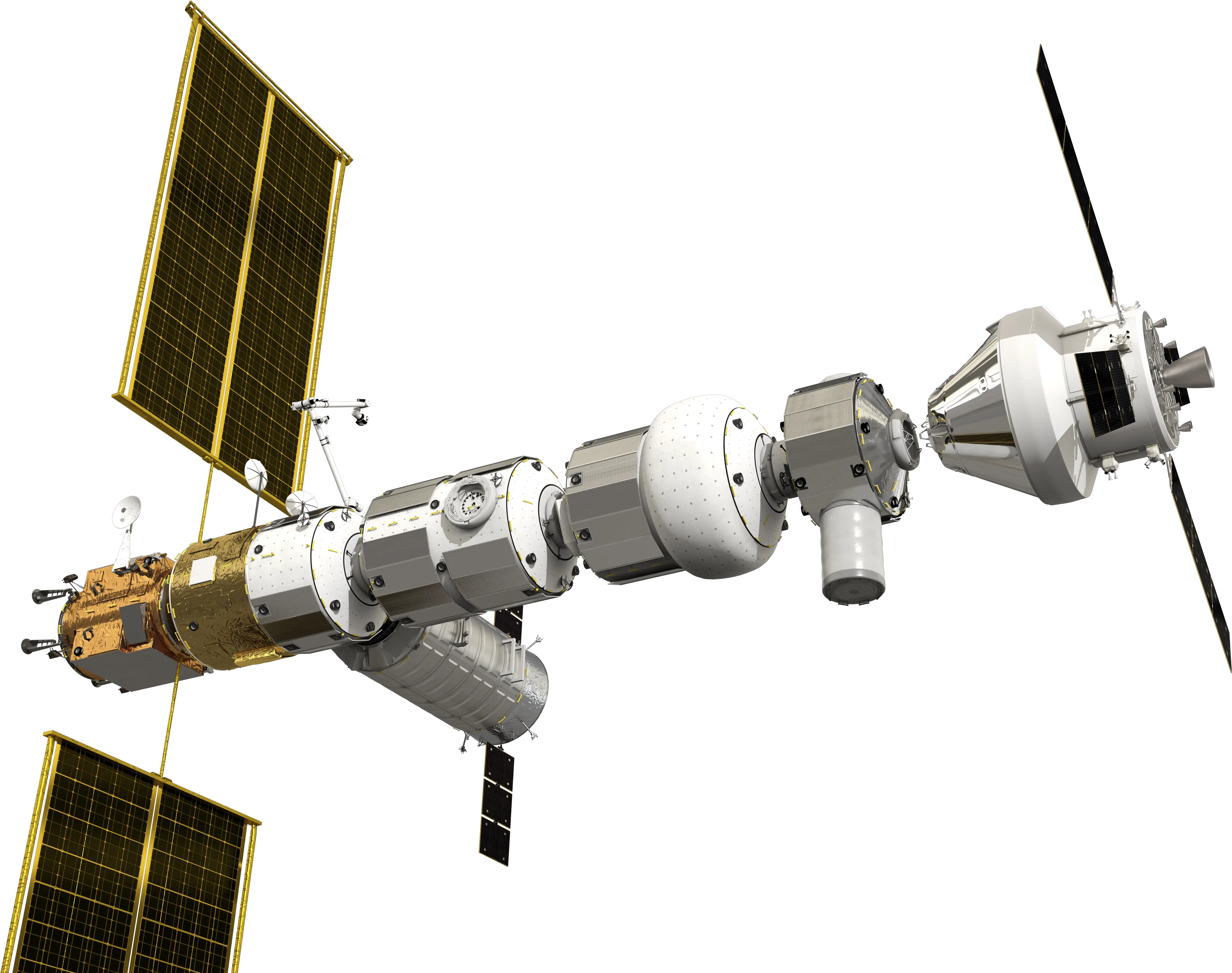  Esa Gateway With Orion Arriving U2013 Transparent Background Space Station Png Asteroid Transparent