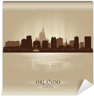  Orlando Florida Skyline City Silhouette Wall Mural U2022 Pixers We Live To Change Horizontal Png Florida Silhouette Png