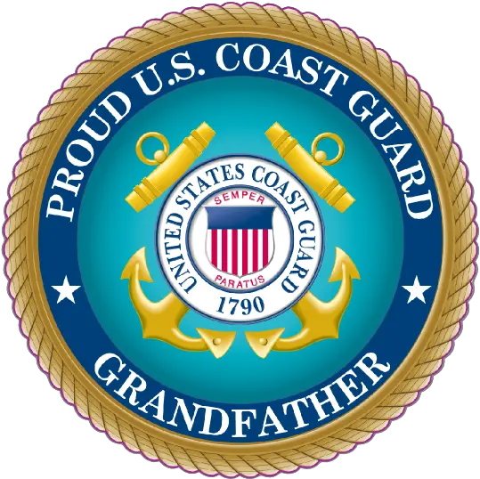  Proud Us Coast Guard Grandfather Sticker United States Coast Guard Png Coast Guard Logo Png