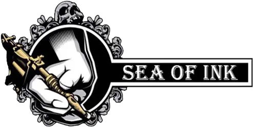  Sea Of Ink Tattoo Studio Tattoo Logo Design Png Tattoo Gun Icon