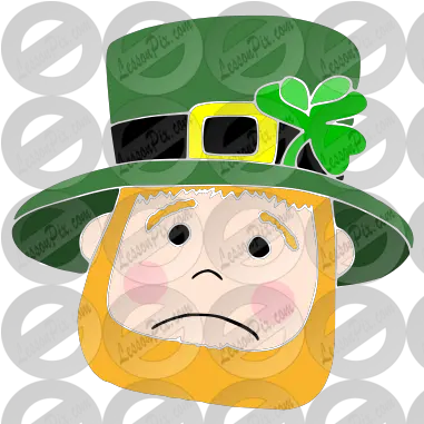  Sad Leprechaun Stencil For Classroom Therapy Use Great Costume Hat Png Leprechaun Png