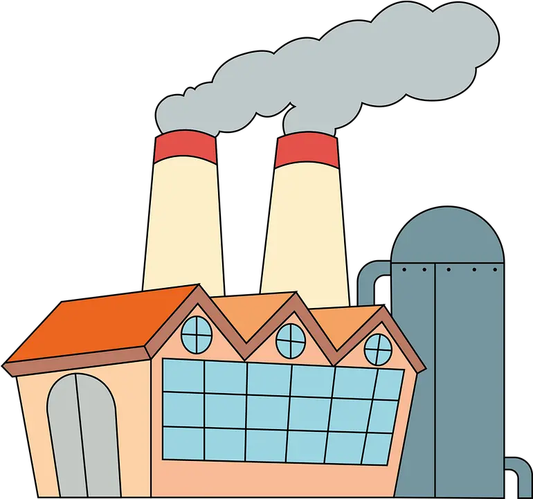  Factory Chimney Smoke Free Vector Graphic On Pixabay Fabrica Con Humo Png Factory Icon Vector Free