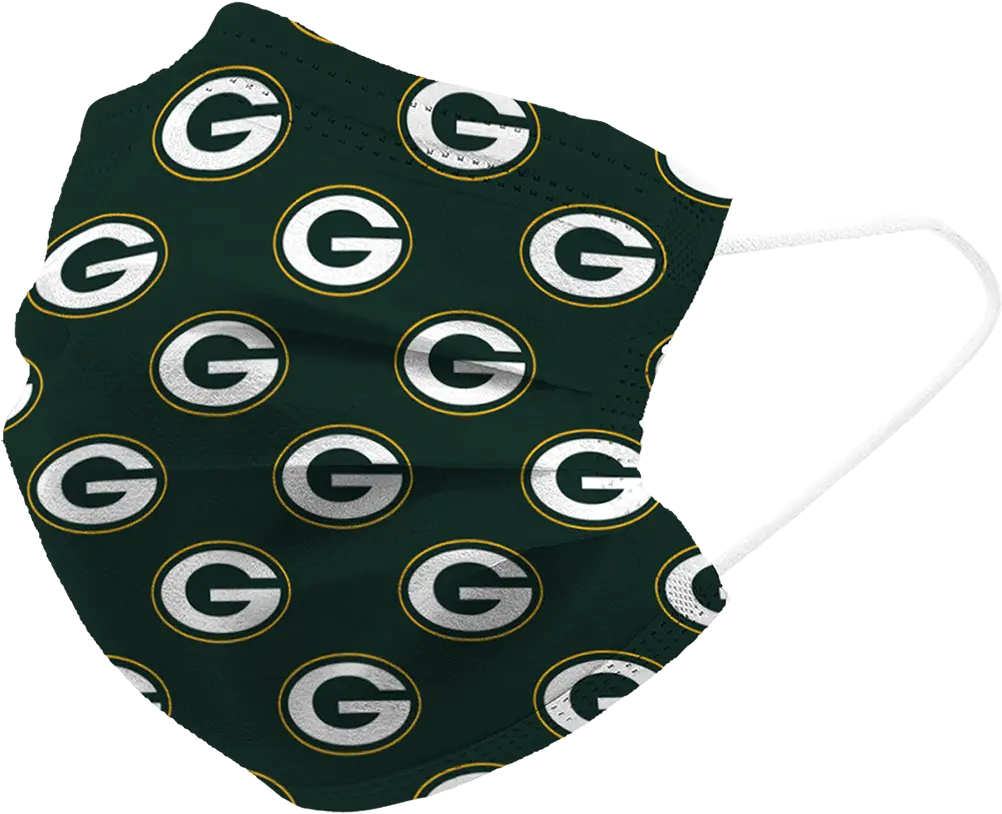  Logo Brands Green Bay Packers Disposable Face Masks 6pk Green Bay Packers Png Packers Logo Png